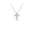 Tiny Treasures White Gold Large Diamond Cross Pendant