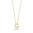 18K Yellow Gold Diamond Love Letter Necklace G