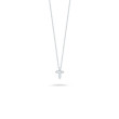 18 Karat White Gold Baby Cross Pendant With Diamonds