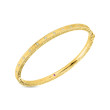 18 Karat Yellow Gold Princess Bangle With Diamonds