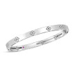 18 Karat White Gold Love In Verona Diamond Bangle Bracelet