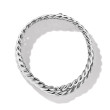 Sculpted Cable Double Wrap Bracelet in Sterling Silver, 8.5mm