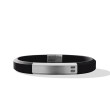 Streamline® ID Bracelet  with Black Rubber and Sterling Silver, 10mm