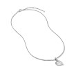 Pavé Initial Pendant Necklace in Sterling Silver with Diamond Q